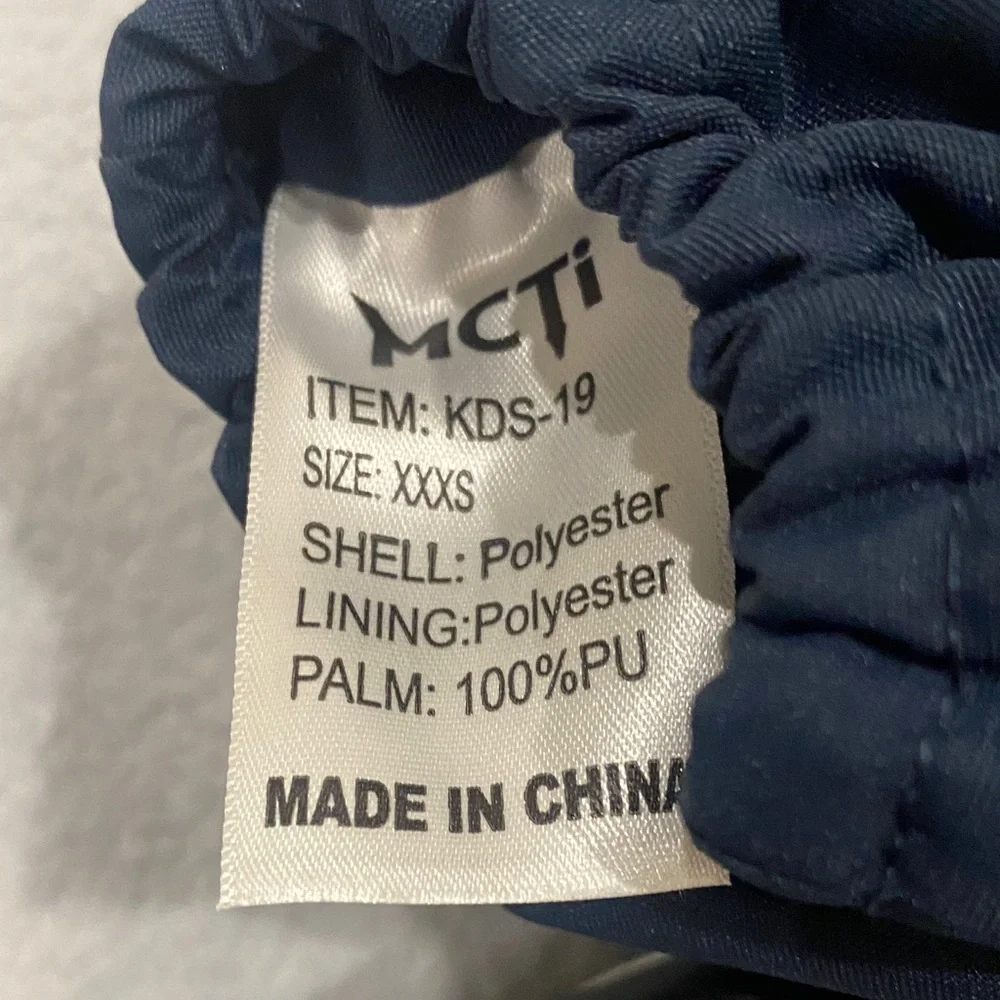 Kids Navy Mittens with Black Palm Grip